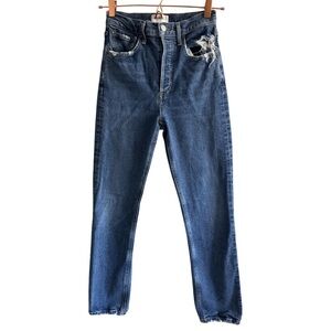 Agolde Riley High Rise Straight Crop in Pastime Size 25